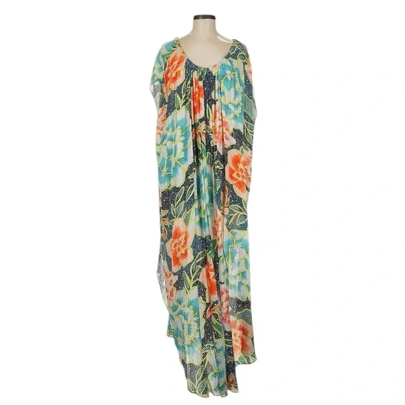 New! NWT! Mara Hoffman Cara Cara floral caftan maxi dress medium-large - Picture 3 of 12
